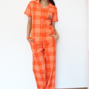 Orange Plaid Set
